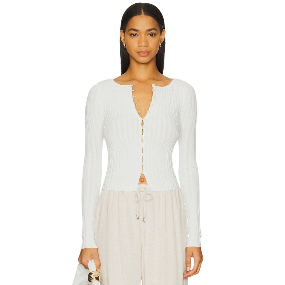 Free People Tilly Long Sleeve Top in Ivory X-Small New Womens